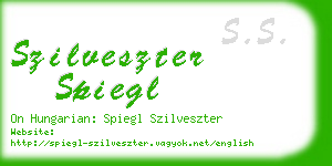 szilveszter spiegl business card